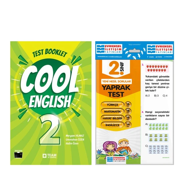 Team ELT 2. Sınıf Cool English Test Booklet ve Evrensel Tüm Dersler Yaprak Test Seti 2 Kitap