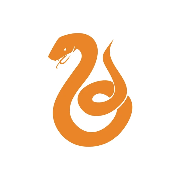 Yılan Araba Sticker 17x17 Cm Turuncu ürün görseli