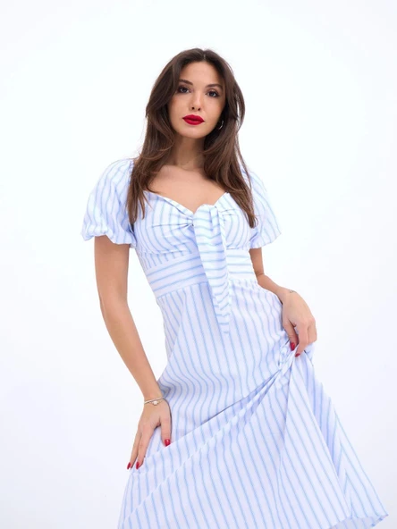5948 ELBİSE-LOS ANGELES ÇİZGİLİ - 3