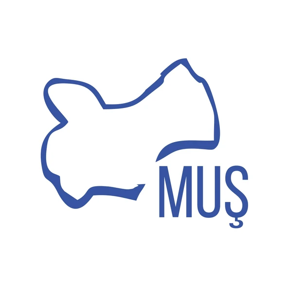 Muş Harita Araba Sticker 17x17 Cm Mavi ürün görseli