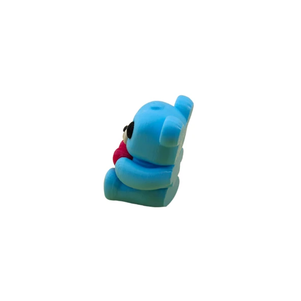 Aşk Ayısı Mavi - 3D Sevgiliye Hediye Oyuncak - 2