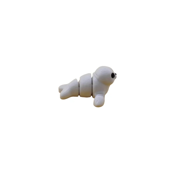 Beyaz Fok Figür - 3D Kutup Hayvanı - 5
