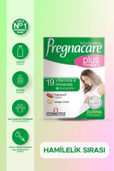 Pregnacare Plus Omega 3,Folik Asit, B12, Demir İçeren  Hamilelik Dönemi Destek Vitamini 28 Tablet 28 Kapsül