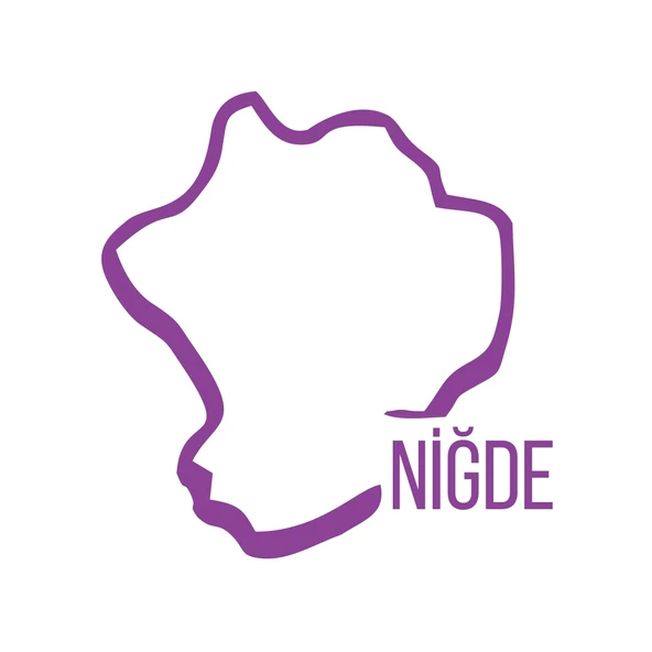 Niğde Harita Araba Sticker 17x17 Cm Mor ürün görseli