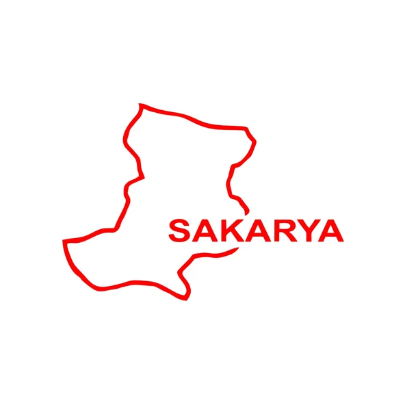 Sakarya Harita Araba Sticker 17x17 Cm Kırmızı ürün görseli