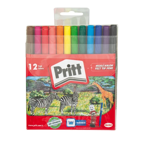 Pritt Keçeli Kalem 12 Renk (1687976)