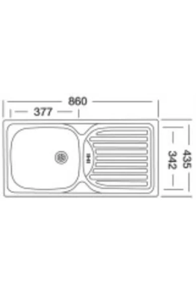 Kromevye 43.5X86 Ankastre Eviye Sol Damlalık TEK86-A - 2