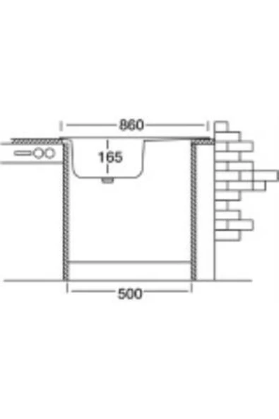 Kromevye 43.5X86 Ankastre Eviye Sol Damlalık TEK86-A - 3