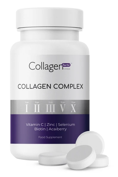 Collagen Forte Collagen Complex Tip 1,2,3,5,10 Kolajen Biotin Çinko 90 Tablet