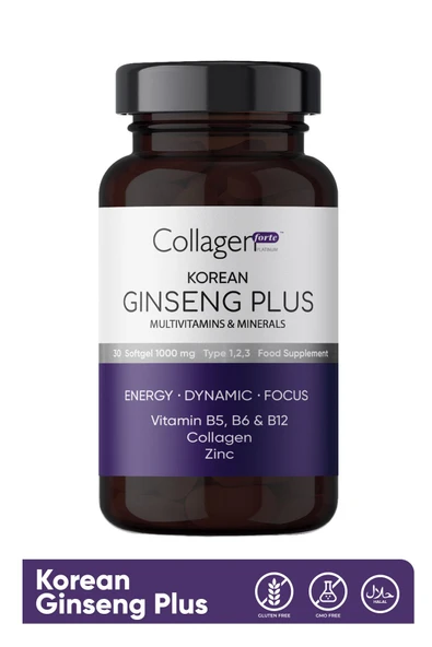 Collagen Forte Ginseng Plus Multivitamin & Mineraller Collagen 30 Kapsül - Resim 2