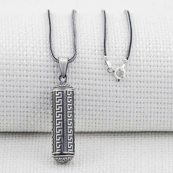 Gümüş İçi Açılabilen Muska Kabı Cevşen Kolye ürün görseli 1