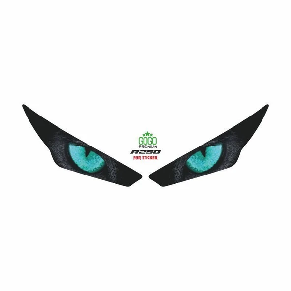 RKS R250 2022 - 2024 UYUMLU FAR STİCKER MAVİ GÖZ