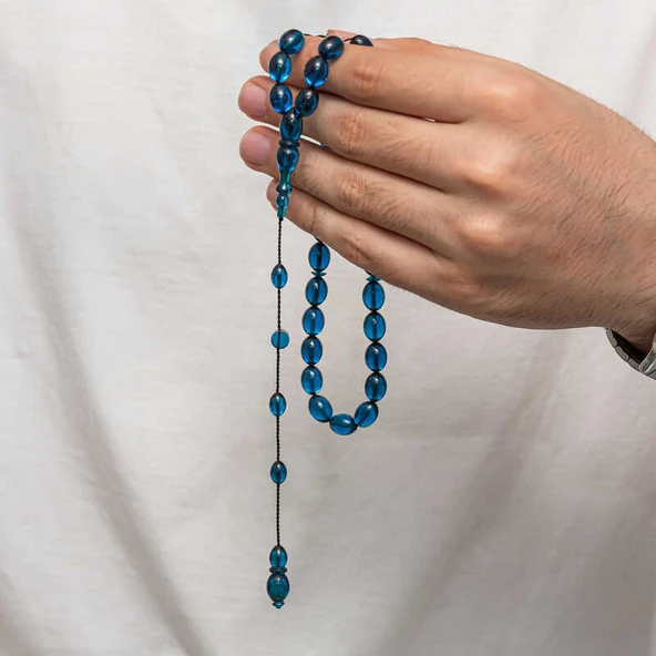 Sıkma Kehribar Tesbih - Resim 4