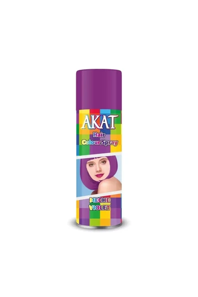 Akat Renkli Saç Spreyi /MOR 180 ml