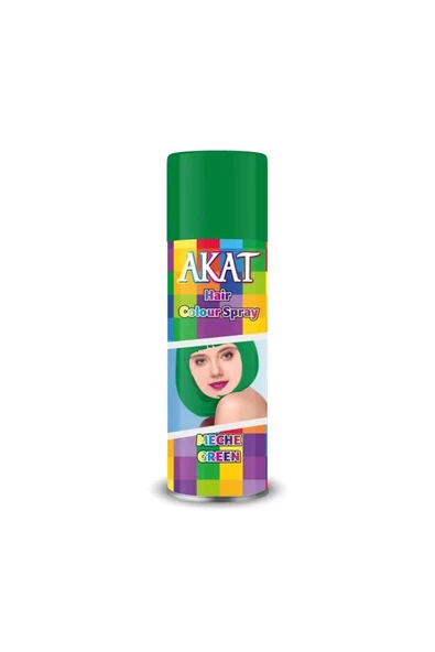 Akat Renkli Saç Spreyi /YEŞİL 180 ml