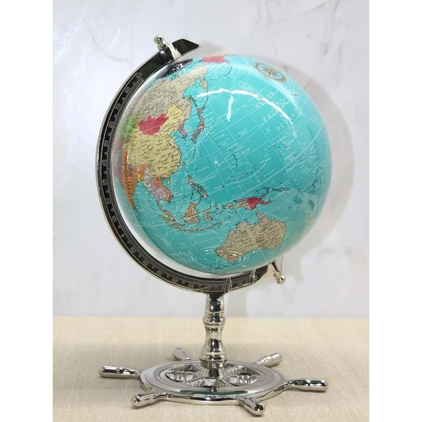 Altı Dümenli Dekoratif Dünya Küre - Resim 2