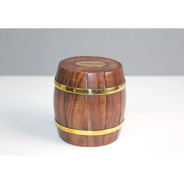 Pirinç Fıçı Kumbara ürün görseli 1