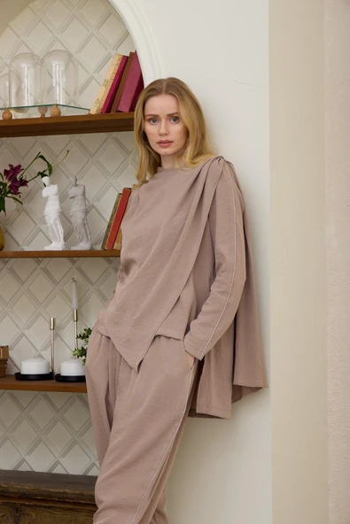 ZİNCİR ŞERİT AKSESUARLI ŞALVAR TAKIM - 6