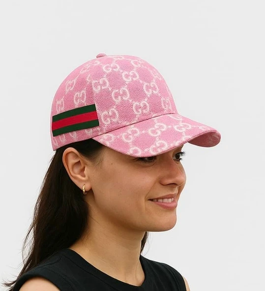Bay Bayan Arkadan Ayarlanabilir pembe şapka - 1