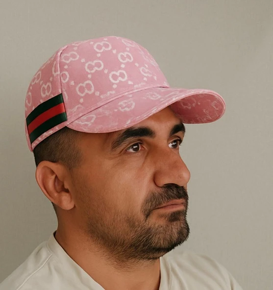 Bay Bayan Arkadan Ayarlanabilir pembe şapka - 2