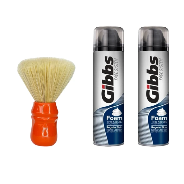 Croc Sentetik Tıraş Fırçası Kırmızı + Regular Tıraş Köpüğü 2 Adet