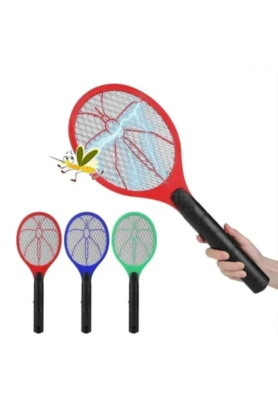 Pilli Sinek Raketi Sivrisinek Öldürücü Raket Haşere Öldüren Elektrikli Sineklik Aleti - 7