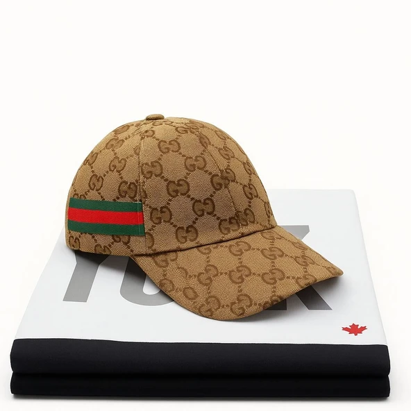 Extra kalite unisex GG şapka (kahverengi) - 3