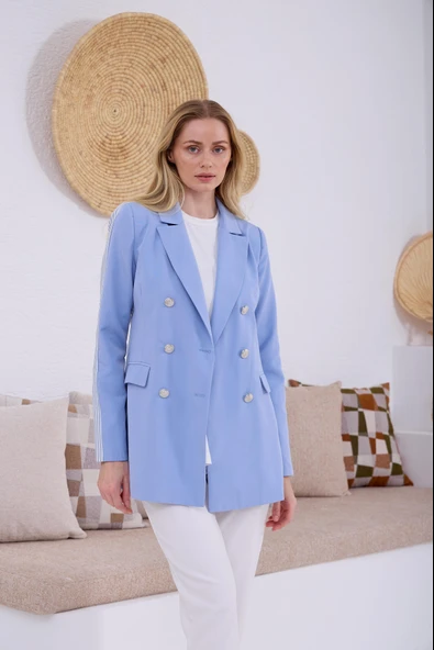 SIRTI ÇİZGİLİ BLAZER CEKET