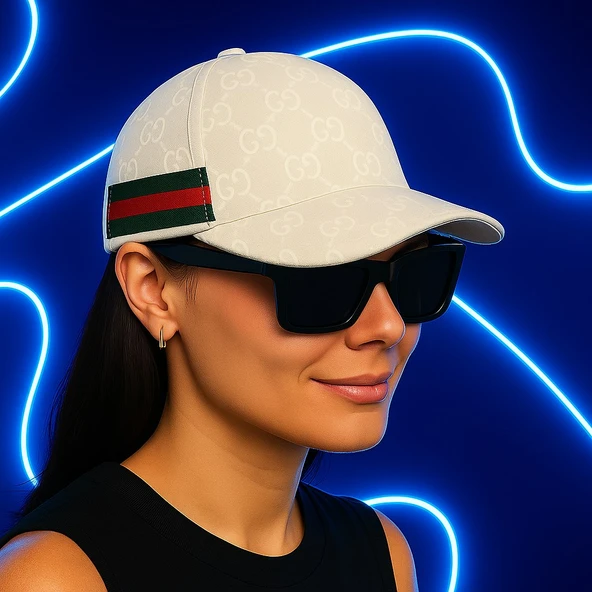 Extra kalite unisex GG şapka (beyaz) - 1