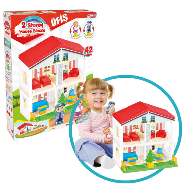 Dede Oyuncak 2 Katlı Ev Bloklar 03234