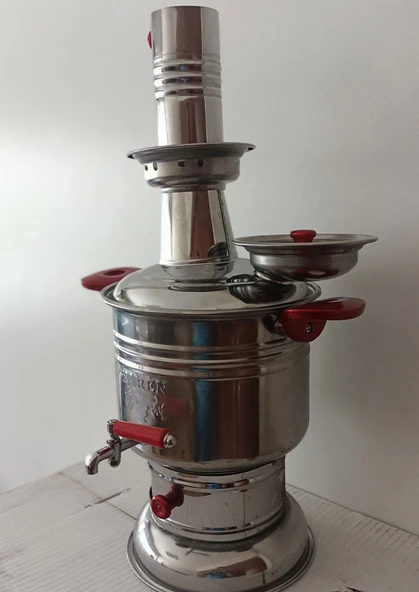 Yaren Paslanmaz Krom Çelik Semaver 4 Litre - 4