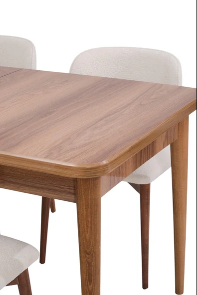 Duru MDF Lak Panel Açılır Yemek Mutfak Masası 90x160 - 3