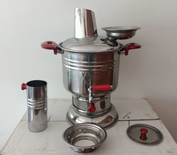Yaren Paslanmaz Krom Çelik Semaver 4 Litre - 5