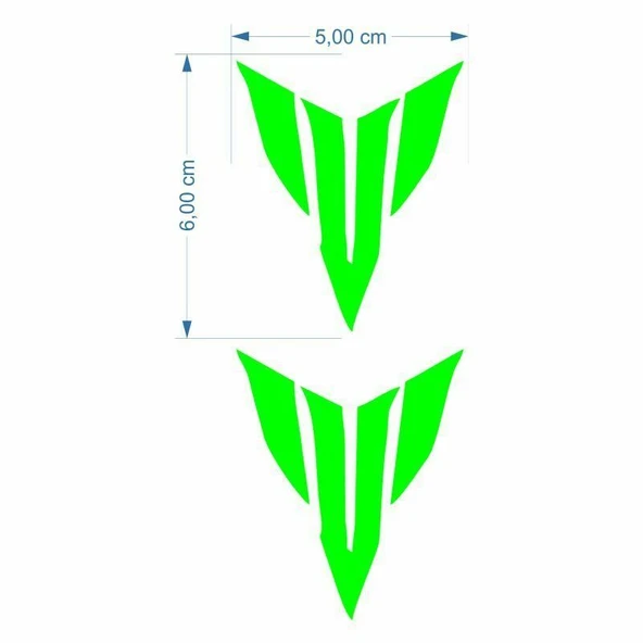 MT LOGO 5 X 5 cm YEŞİL STİCKER 2 Lİ - 1