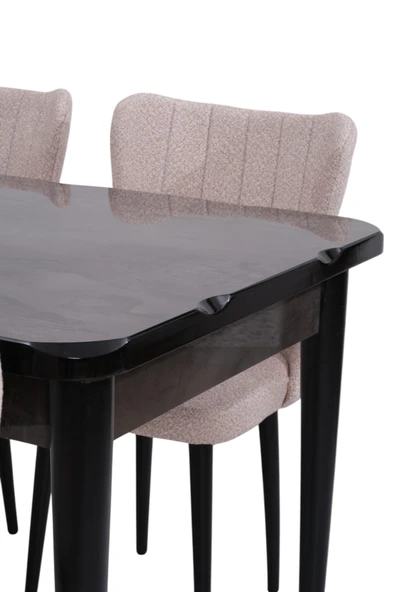 Duru MDF Lak Panel Açılır Yemek Mutfak Masası 90x160 - 11
