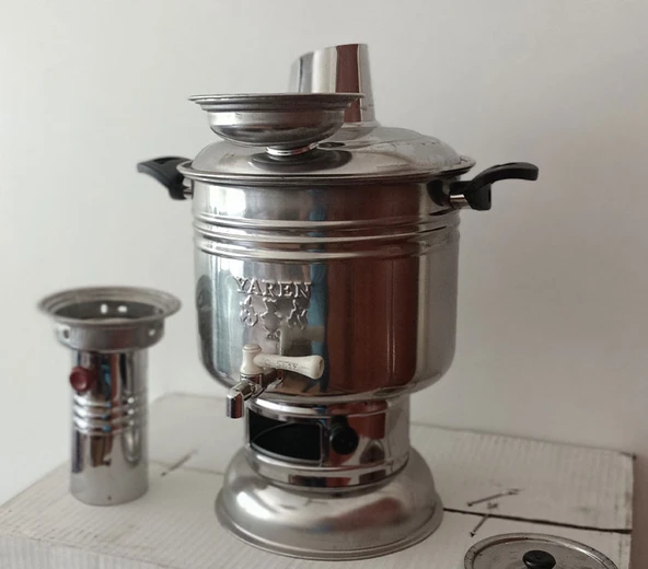 Yaren Paslanmaz Krom Çelik Semaver 6 Litre - 5