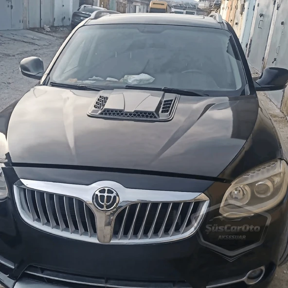 Üniversal Her Araca Uyumlu Geniş Büyük Boy Kaput Üstü Havalandırma Izgarası Tavan Vent Air Scoop İthal Petekli 51 x 47 cm - 4