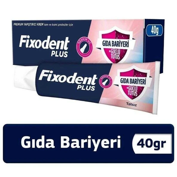 Fixodent Plus Diş Protez Yapıştırıcı Gıda Bariyeri Tatsız 40 gr