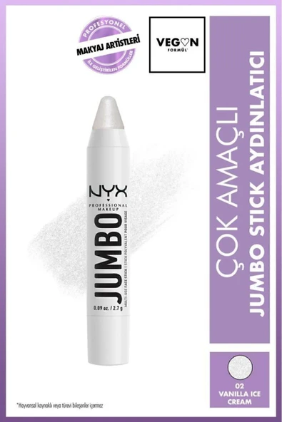 NYX Professional Makeup Jumbo Face Stick - Çok Amaçlı Stick Aydınlatıcı - Vanilla Ice Cream