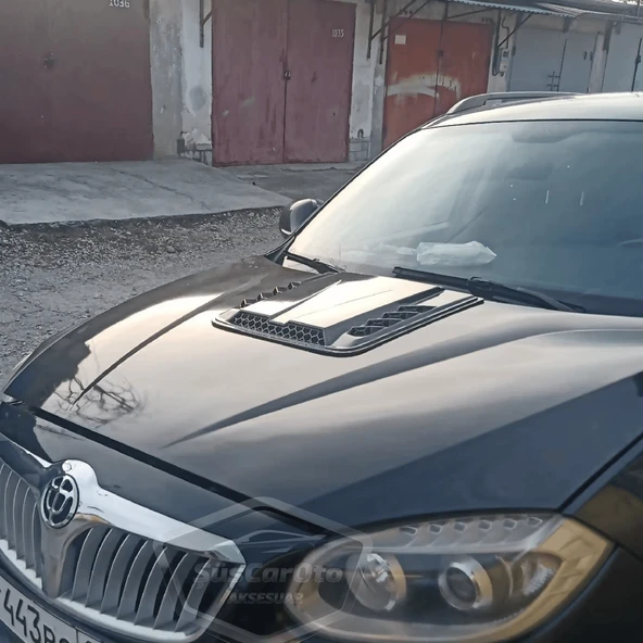 Üniversal Her Araca Uyumlu Geniş Büyük Boy Kaput Üstü Havalandırma Izgarası Tavan Vent Air Scoop İthal Petekli 51 x 47 cm - 7