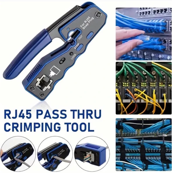 RJ45 SIKMA PENSESİ CAT5E CAT6 CAT6A 8P8C MODÜLER KONNEKTÖR ürün görseli