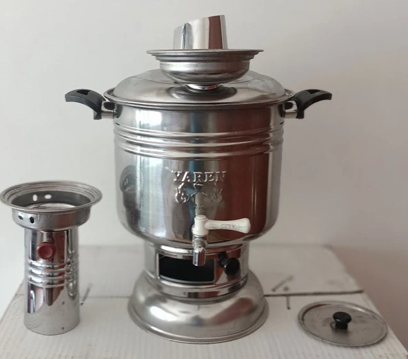 Yaren Paslanmaz Krom Çelik Semaver 6 Litre - 6