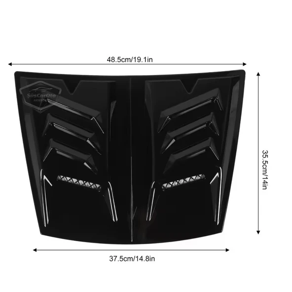 Üniversal Her Araca Uyumlu Geniş Midi Boy Kaput Üstü Havalandırma Izgarası Tavan Vent Air Scoop İthal Nikelajlı 48.5 x 35.5 cm - 5
