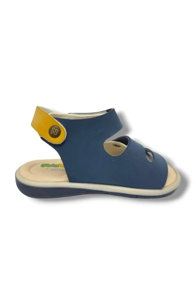 Şirinbebe 1557-20 Anatomik Tek Cirtli Erkek Çocuk Sandalet Lacivert Gri 21-25 - 3
