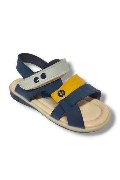 Şirinbebe 1563-20 Anatomik Tek Cirtli Erkek Çocuk Sandalet Lacivert Sari 21-25 ürün görseli