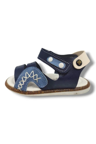 Şirinbebe 1548-20 Anatomik Dikiş Çirtli Erkek Çocuk Sandalet Lacivert Mavi 21-25 - Resim 3