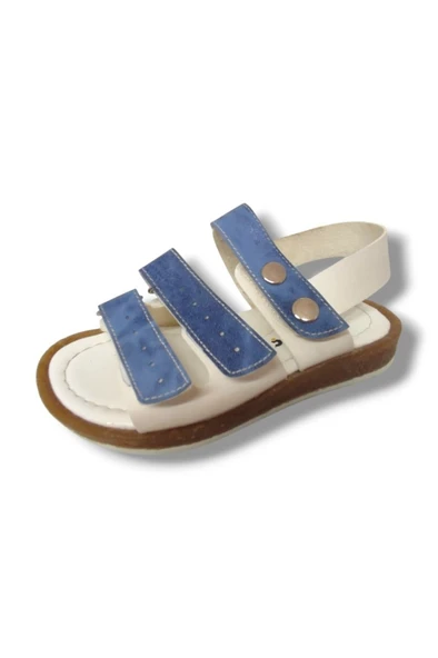 Şiringenç 1574-20 Anatomik 3 Çirt Bant Erkek Çocuk Sandalet Lacivert Beyaz 26-30 ürün görseli