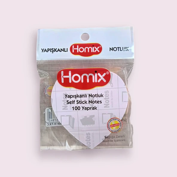 Homix Kalp Şeklinde Yapışkanlı Notluk 76 x 76 cm Neon Renkler 100 Yp - 3