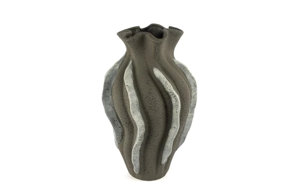 Mikasa Moor Gri Beyaz Vazo 25x40cm ürün görseli