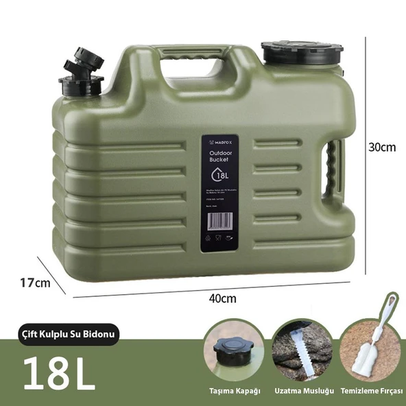 Madfox Galon Air PE Musluklu Su Bidonu 18 Litre - 2